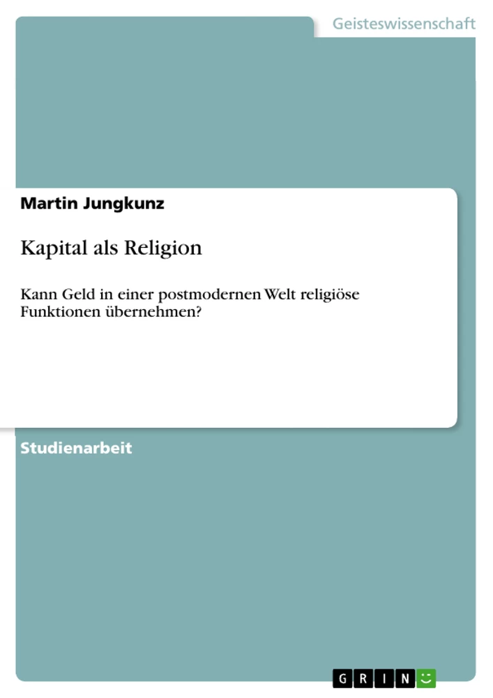 Titel: Kapital als Religion