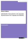 Titre: Individuelle Unterschiede in der mentalen Repräsentation des Umgangs mit Kalkülen