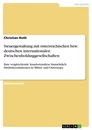 Titre: Steuergestaltung mit österreichischen bzw. deutschen internationalen Zwischenholdinggesellschaften