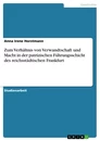 Title: Zum Verhältnis von Verwandtschaft und Macht in der patrizischen Führungsschicht des reichsstädtischen Frankfurt