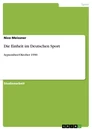 Titel: Die Einheit im Deutschen Sport