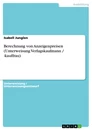Título: Berechnung von Anzeigenpreisen (Unterweisung Verlagskaufmann / -kauffrau)