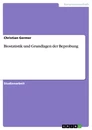 Titre: Biostatistik und Grundlagen der Beprobung