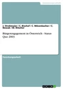 Titre: Bürgerengagement in Österreich - Status Quo 2003