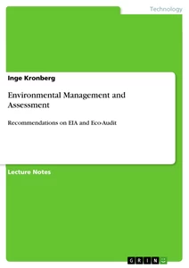 Titel: Environmental Management and Assessment