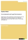 Title: Governmental and Legal Environment
