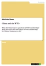 Titre: China and the WTO