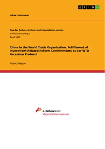 Title: China in the World Trade Organization. Fulfillment of Investment-Related Reform Commitments as per WTO Accession Protocol