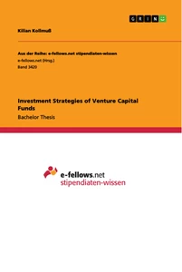 Titel: Investment Strategies of Venture Capital Funds