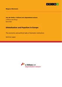 Titel: Globalization and Populism in Europe