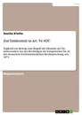 Titre: Zur Tatidentität in Art. 54 SDÜ