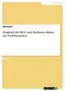 Titre: Vergleich der BCG- und McKinsey-Matrix zur Portfolioanalyse