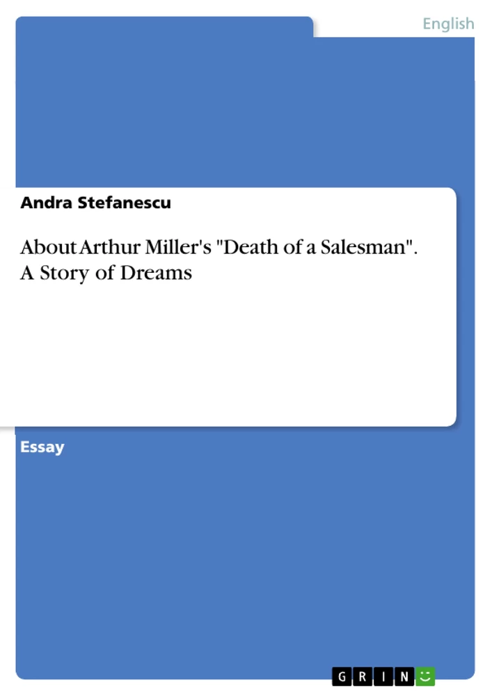 Titel: About Arthur Miller's "Death of a Salesman". A Story of Dreams