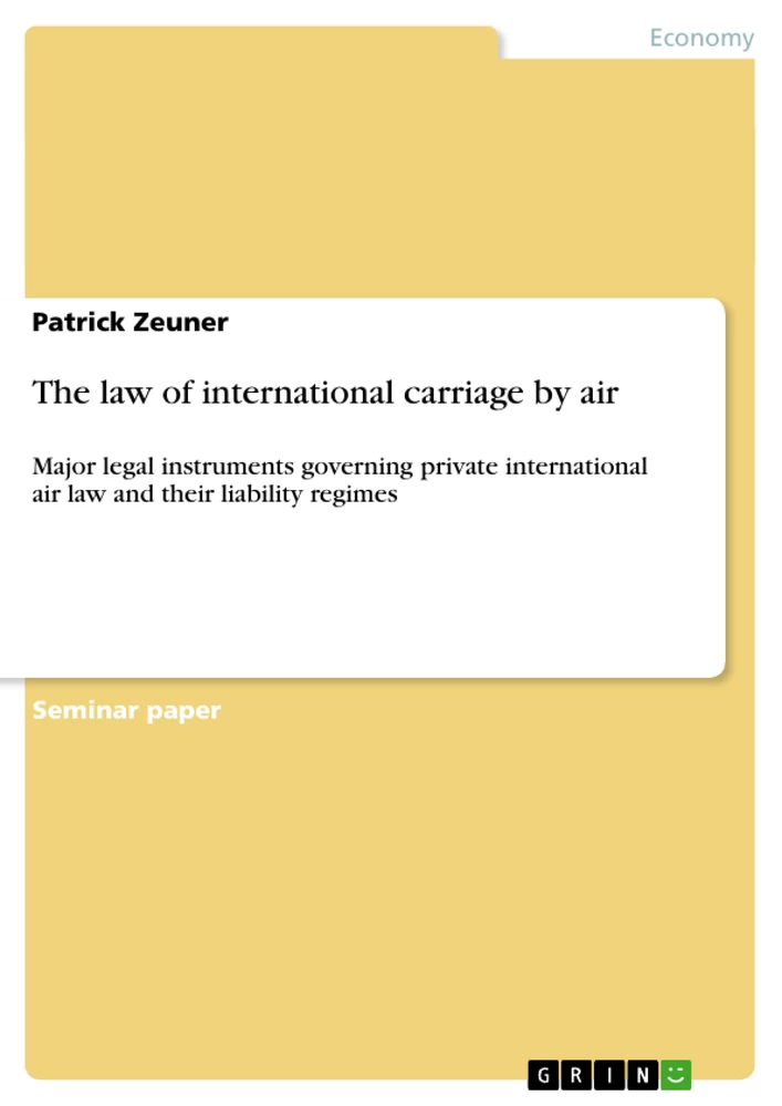 Title: The law of international carriage by air