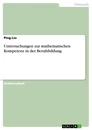 Title: Untersuchungen zur mathematischen Kompetenz in der Berufsbildung