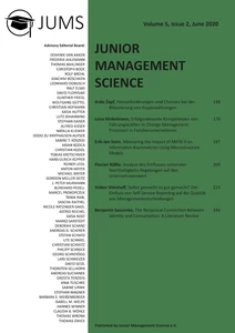 Title: Junior Management Science, Volume 5, Issue 2, June 2020