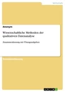 Title: Wissenschaftliche Methoden der qualitativen Datenanalyse