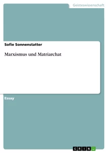 Titre: Marxismus und Matriarchat