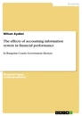 Titre: The effects of accounting information system in financial performance