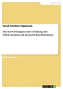 Titel: Die Auswirkungen einer Senkung des EZB-Leitzinses auf deutsche Kreditinstitute
