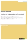 Titel: Analyse des Erdgasmarktes in Deutschland