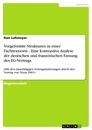 Titre: Vorgeformte Strukturen in einer Fachtextsorte - Eine kontrastive Analyse der deutschen und französischen Fassung des EG-Vertrags 