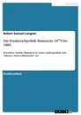 Título: Die Frankreichpolitik Bismarcks 1875 bis 1885