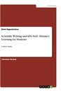 Titre: Scientific Writing and APA Style. Distance Learning for Students