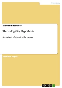 Titel: Threat-Rigidity Hypothesis