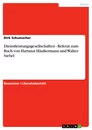 Título: Dienstleistungsgesellschaften - Referat zum Buch von Hartmut Häußermann und Walter Siebel