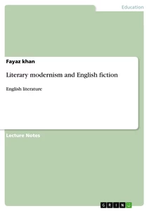 Título: Literary modernism and English fiction