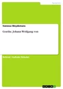 Titre: Goethe, Johann Wolfgang von