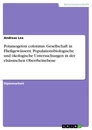 Title: Potamogeton coloratus. Gesellschaft in Fließgewässern. Populationsbiologische und ökologische Untersuchungen in der elsässischen Oberrheinebene
