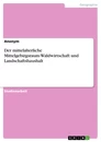 Título: Der mittelalterliche Mittelgebirgsraum-Waldwirtschaft und Landschaftshaushalt
