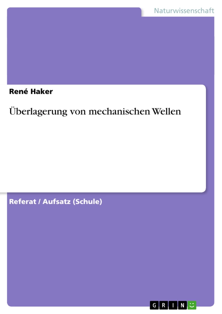 Titre: Überlagerung von mechanischen Wellen