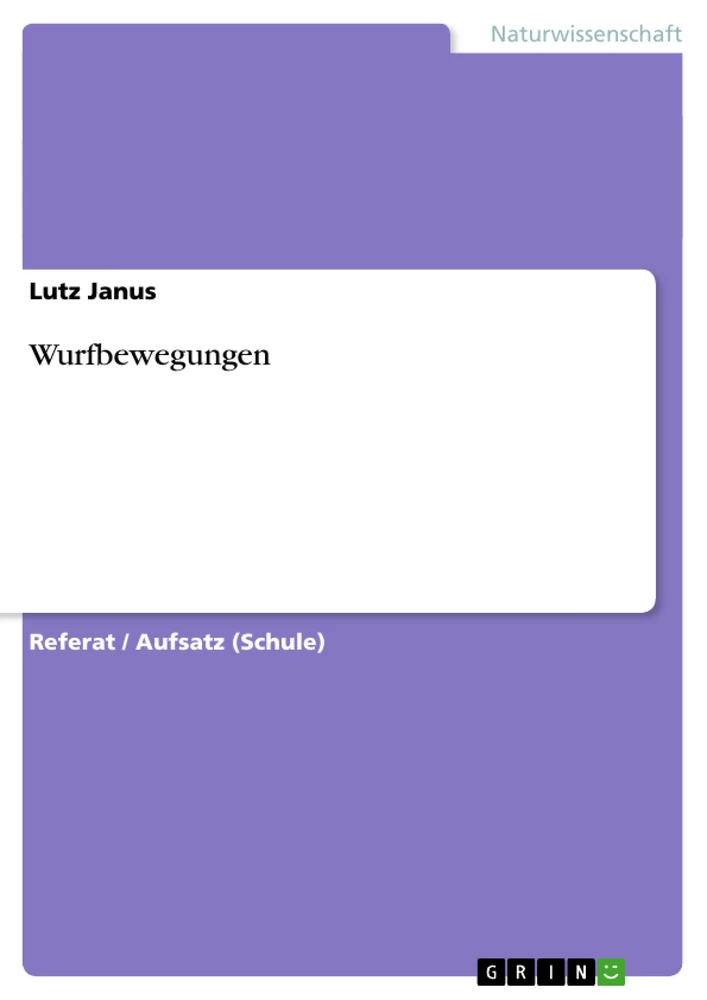 Titre: Wurfbewegungen