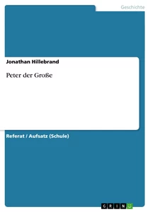 Título: Peter der Große