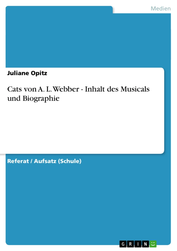 Titre: Cats von A. L. Webber - Inhalt des Musicals und Biographie