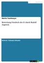 Title: Bewertung Friedrich des II. durch Rudolf Augstein