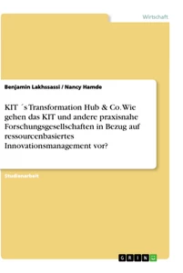 Titel: KIT ´s Transformation Hub & Co. Wie gehen das KIT und andere praxisnahe Forschungsgesellschaften in Bezug auf ressourcenbasiertes Innovationsmanagement vor?