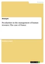 Título: Peculiarities in the management of human resource. The case of France
