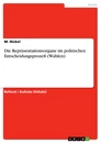 Titre: Die Repräsentationsorgane im politischen Entscheidungsprozeß (Wahlen)