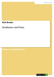 Titre: Kaufmann und Firma