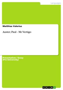 Titel: Auster, Paul - Mr. Vertigo