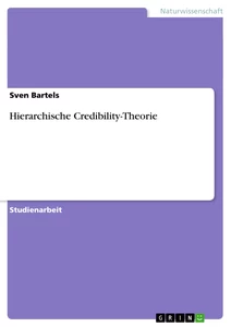 Titel: Hierarchische Credibility-Theorie