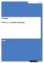 Titel: History of english language
