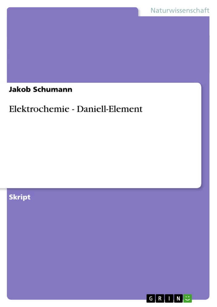 Titel: Elektrochemie - Daniell-Element