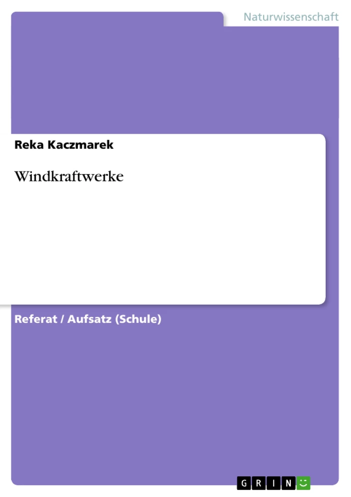 Title: Windkraftwerke